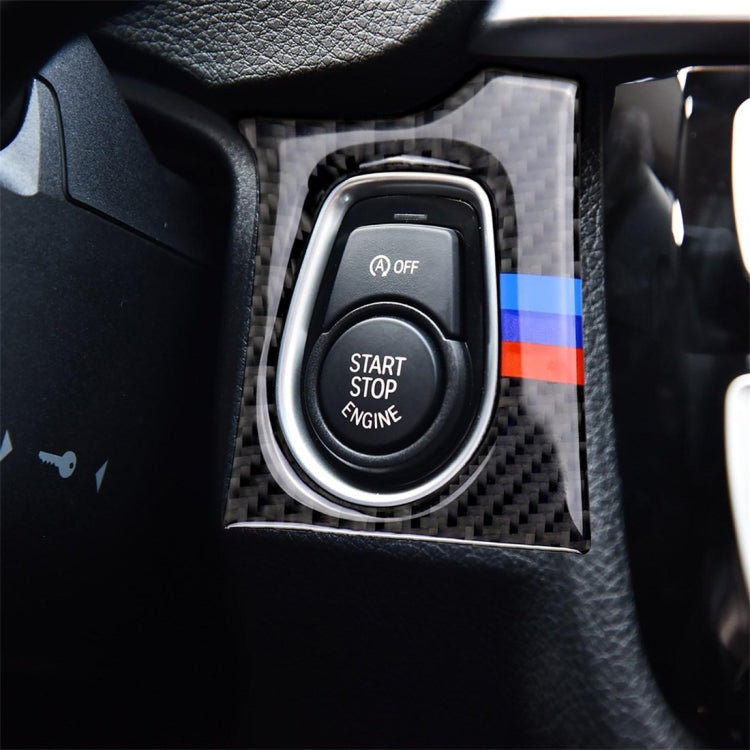 สามสีคาร์บอนไฟเบอร์รถรูกุญแจสติกเกอร์ตกแต่งสำหรับ BMW F30 2013-2018 / F34 2013-2017, เหมาะสำหรับขับรถด้านซ้าย, Key Hole(Three Color), Key Hole