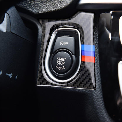 สามสีคาร์บอนไฟเบอร์รถรูกุญแจสติกเกอร์ตกแต่งสำหรับ BMW F30 2013-2018 / F34 2013-2017, เหมาะสำหรับขับรถด้านซ้าย, Key Hole(Three Color), Key Hole