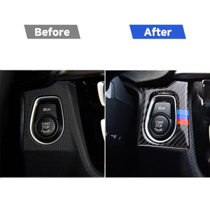 สามสีคาร์บอนไฟเบอร์รถรูกุญแจสติกเกอร์ตกแต่งสำหรับ BMW F30 2013-2018 / F34 2013-2017, เหมาะสำหรับขับรถด้านซ้าย, Key Hole(Three Color), Key Hole