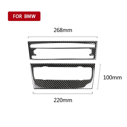 คาร์บอนไฟเบอร์รถ Central Control CD แผงสติกเกอร์ตกแต่งสำหรับ BMW E90 / E92 2005-2012, non นำทางไม่มีรู, CD Panel(Non Navigation without Hole)