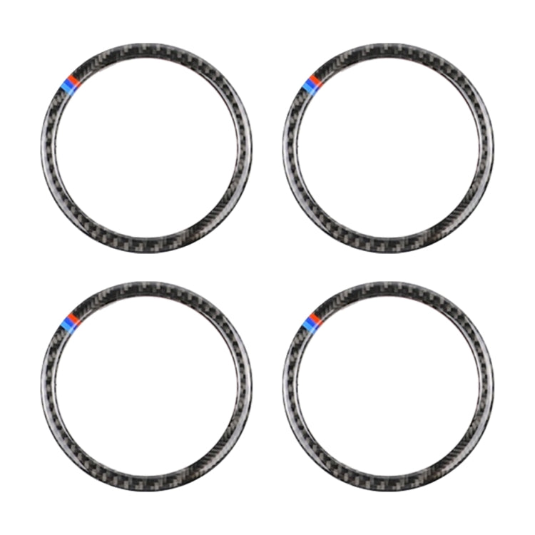 4 ชิ้นคาร์บอนไฟเบอร์รถแตรแหวนสติกเกอร์ตกแต่งสำหรับ BMW F30 20132018 / F34 20132017, Horn Ring(Three Color), Horn Ring