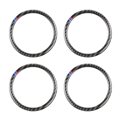 4 ชิ้นคาร์บอนไฟเบอร์รถแตรแหวนสติกเกอร์ตกแต่งสำหรับ BMW F30 20132018 / F34 20132017, Horn Ring(Three Color), Horn Ring