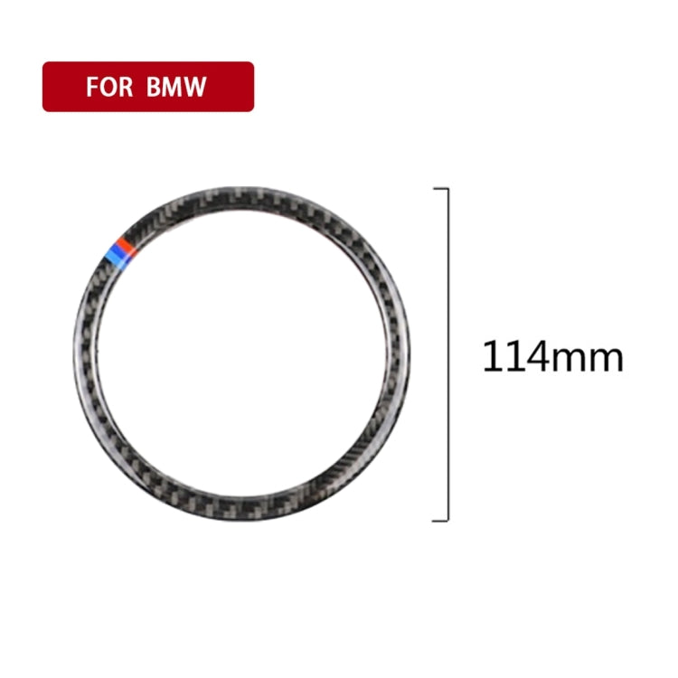 4 ชิ้นคาร์บอนไฟเบอร์รถแตรแหวนสติกเกอร์ตกแต่งสำหรับ BMW F30 20132018 / F34 20132017, Horn Ring(Three Color), Horn Ring