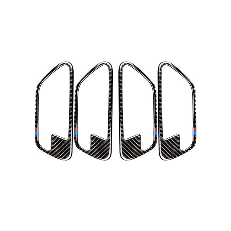 สามสีคาร์บอนไฟเบอร์รถประตูชามสติกเกอร์ตกแต่งสำหรับ BMW F30 2013-2018 / F34 2013-2017, Door Bowl(Three Color), Door Bowl