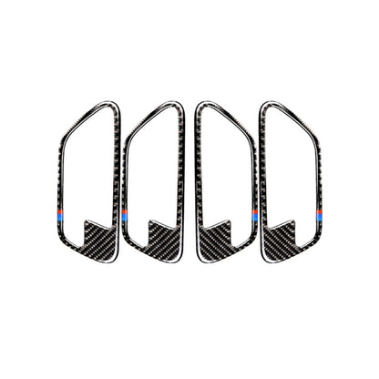 สามสีคาร์บอนไฟเบอร์รถประตูชามสติกเกอร์ตกแต่งสำหรับ BMW F30 2013-2018 / F34 2013-2017, Door Bowl(Three Color), Door Bowl