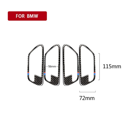 สามสีคาร์บอนไฟเบอร์รถประตูชามสติกเกอร์ตกแต่งสำหรับ BMW F30 2013-2018 / F34 2013-2017, Door Bowl(Three Color), Door Bowl