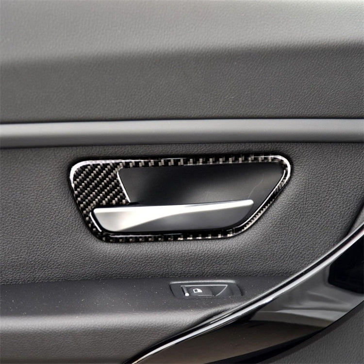 สามสีคาร์บอนไฟเบอร์รถประตูชามสติกเกอร์ตกแต่งสำหรับ BMW F30 2013-2018 / F34 2013-2017, Door Bowl(Three Color), Door Bowl