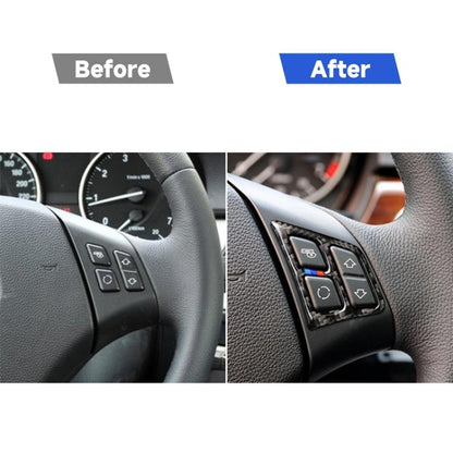 สามสีคาร์บอนไฟเบอร์รถพวงมาลัยกรอบกุญแจสติกเกอร์ตกแต่งสำหรับ BMW E90 2005-2012, Key Frame(Three Color), Key Frame