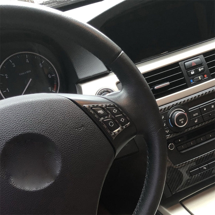 สามสีคาร์บอนไฟเบอร์รถพวงมาลัยกรอบกุญแจสติกเกอร์ตกแต่งสำหรับ BMW E90 2005-2012, Key Frame(Three Color), Key Frame