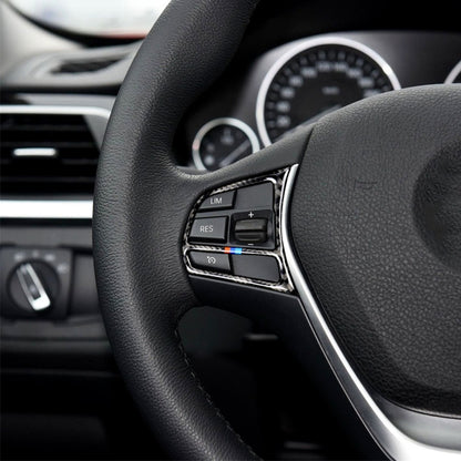 คาร์บอนไฟเบอร์รถพวงมาลัยกรอบกุญแจสติกเกอร์ตกแต่งสำหรับ BMW F20 2012-2018 / F21 2014-2018 / F30 / F34 2013-2018 / F32 2013-2018, Steering Wheel Key Frame, Steering Wheel Key Frame(Three Color)