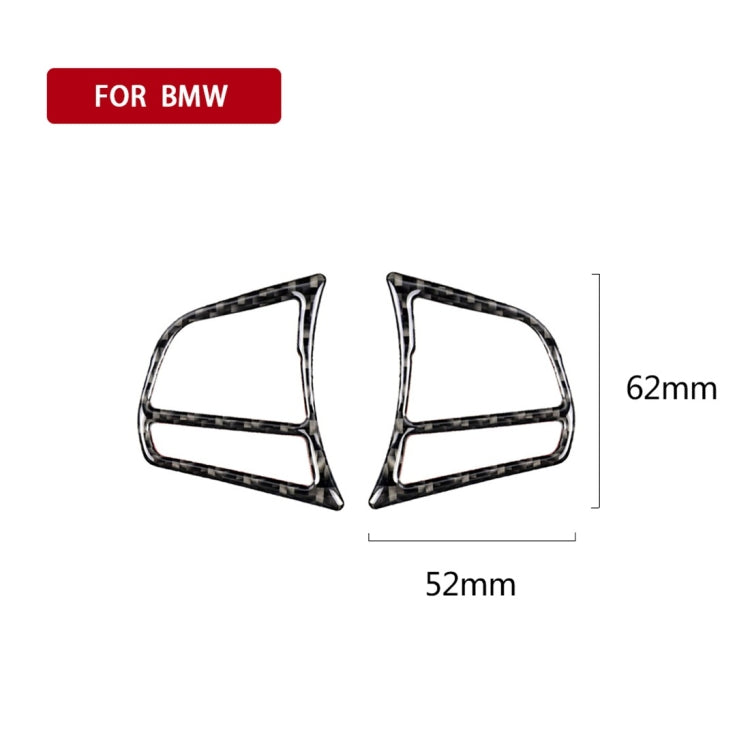 คาร์บอนไฟเบอร์รถพวงมาลัยกรอบกุญแจสติกเกอร์ตกแต่งสำหรับ BMW F20 2012-2018 / F21 2014-2018 / F30 / F34 2013-2018 / F32 2013-2018, Steering Wheel Key Frame, Steering Wheel Key Frame(Three Color)