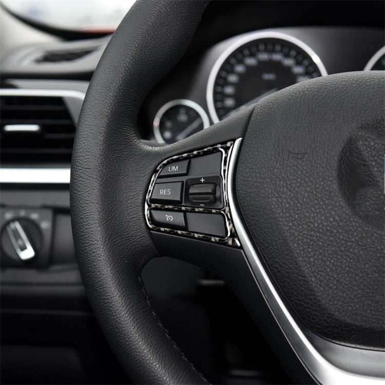 คาร์บอนไฟเบอร์รถพวงมาลัยกรอบกุญแจสติกเกอร์ตกแต่งสำหรับ BMW F20 2012-2018 / F21 2014-2018 / F30 / F34 2013-2018 / F32 2013-2018, Steering Wheel Key Frame, Steering Wheel Key Frame(Three Color)