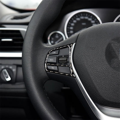 คาร์บอนไฟเบอร์รถพวงมาลัยกรอบกุญแจสติกเกอร์ตกแต่งสำหรับ BMW F20 2012-2018 / F21 2014-2018 / F30 / F34 2013-2018 / F32 2013-2018, Steering Wheel Key Frame, Steering Wheel Key Frame(Three Color)