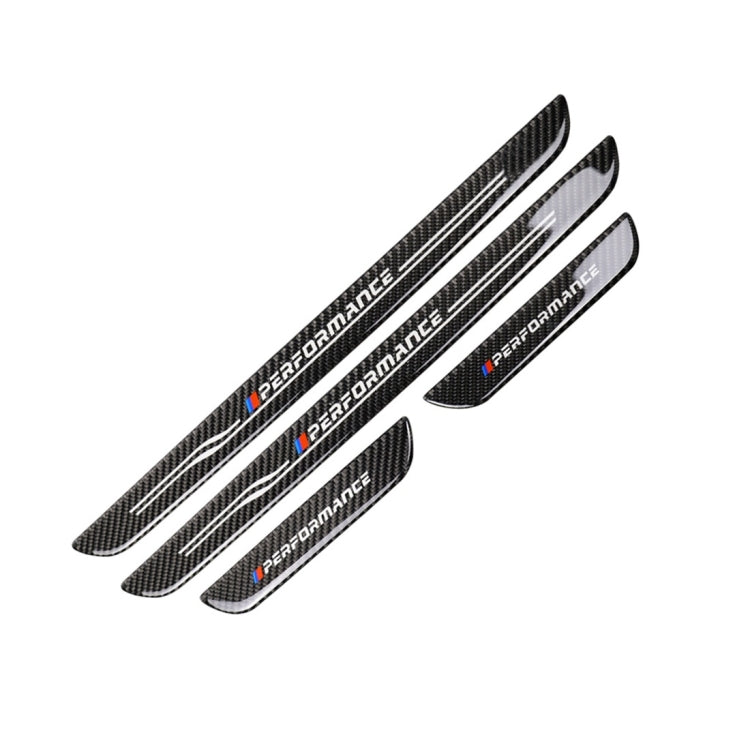 High Edition คาร์บอนไฟเบอร์รถประตูเกณฑ์สติกเกอร์ตกแต่งสำหรับ BMW E90 2005-2012, High Edition Door Threshold, Low Edition Door Threshold