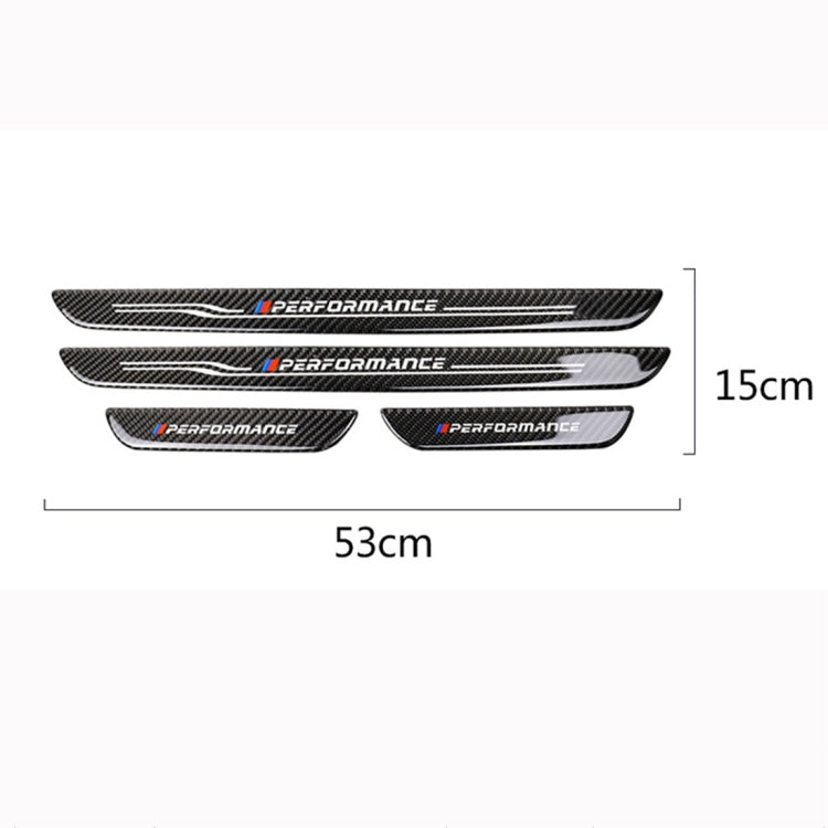 High Edition คาร์บอนไฟเบอร์รถประตูเกณฑ์สติกเกอร์ตกแต่งสำหรับ BMW E90 2005-2012, High Edition Door Threshold, Low Edition Door Threshold