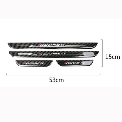 High Edition คาร์บอนไฟเบอร์รถประตูเกณฑ์สติกเกอร์ตกแต่งสำหรับ BMW E90 2005-2012, High Edition Door Threshold, Low Edition Door Threshold
