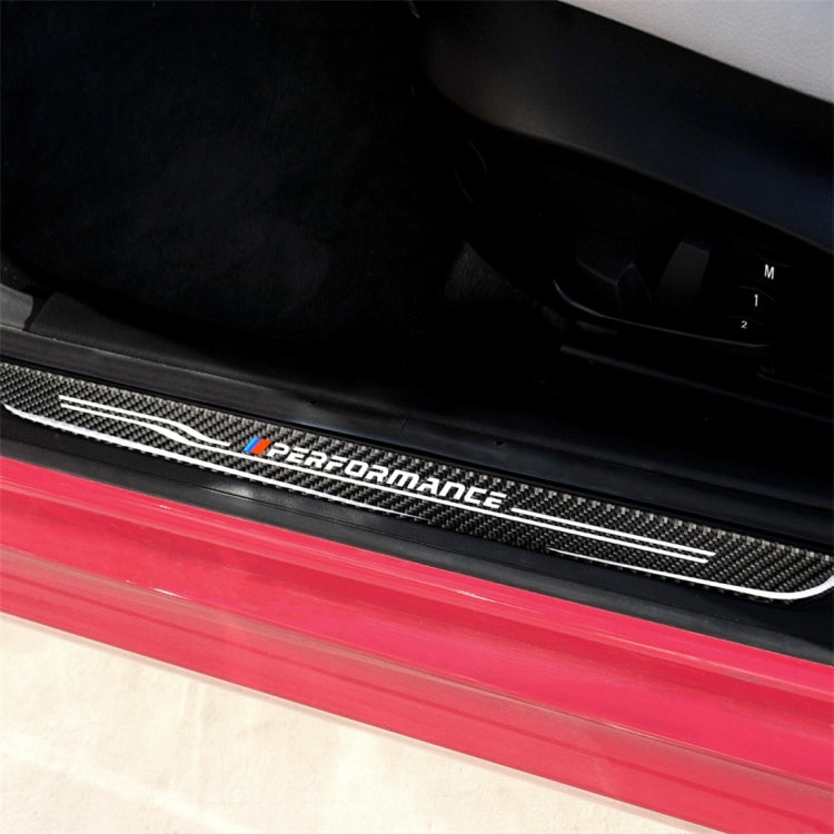 High Edition คาร์บอนไฟเบอร์รถประตูเกณฑ์สติกเกอร์ตกแต่งสำหรับ BMW E90 2005-2012, High Edition Door Threshold, Low Edition Door Threshold