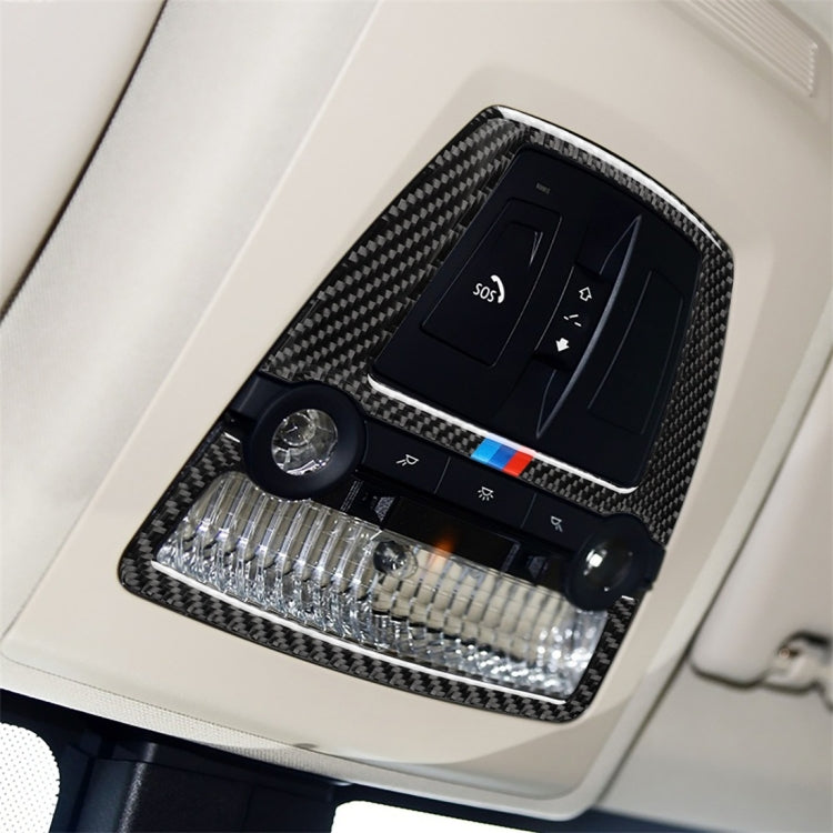 สามสีคาร์บอนไฟเบอร์รถโคมไฟอ่านหนังสือแผงสติกเกอร์ตกแต่งสำหรับ BMW ซีรีส์ 5 F10 2011-2017 / F07 2010-2017 / F25 X3 F26 X4 2011-2017, Reading Lamp Panel(Three Color), Reading Lamp Panel
