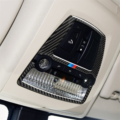 สามสีคาร์บอนไฟเบอร์รถโคมไฟอ่านหนังสือแผงสติกเกอร์ตกแต่งสำหรับ BMW ซีรีส์ 5 F10 2011-2017 / F07 2010-2017 / F25 X3 F26 X4 2011-2017, Reading Lamp Panel(Three Color), Reading Lamp Panel