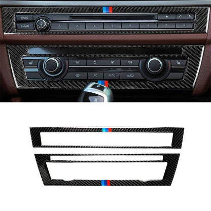 สามสีคาร์บอนไฟเบอร์รถซีดีแผงสติกเกอร์ตกแต่งสำหรับ BMW ซีรีส์ 5 F10 2011-2017, CD Panel(Three Color), CD Panel