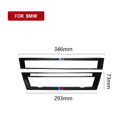สามสีคาร์บอนไฟเบอร์รถซีดีแผงสติกเกอร์ตกแต่งสำหรับ BMW ซีรีส์ 5 F10 2011-2017, CD Panel(Three Color), CD Panel