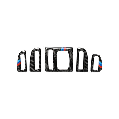 5 ชิ้นคาร์บอนไฟเบอร์รถยนต์อากาศ O Utlet ตกแต่งสติ๊กเกอร์สำหรับ BMW 5 Series F10 2011-2017, Air Outlet(Three Color), Air Outlet