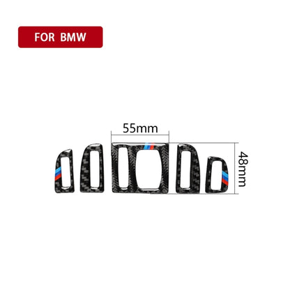 5 ชิ้นคาร์บอนไฟเบอร์รถยนต์อากาศ O Utlet ตกแต่งสติ๊กเกอร์สำหรับ BMW 5 Series F10 2011-2017, Air Outlet(Three Color), Air Outlet