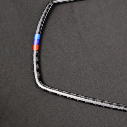สามสีคาร์บอนไฟเบอร์รถเครื่องดนตรีแตรใหญ่กรอบสติกเกอร์ตกแต่งสำหรับ BMW 5 Series F10 2011-2017, Instrument Big Horn Frame (Three Color), Instrument Big Horn  Frame