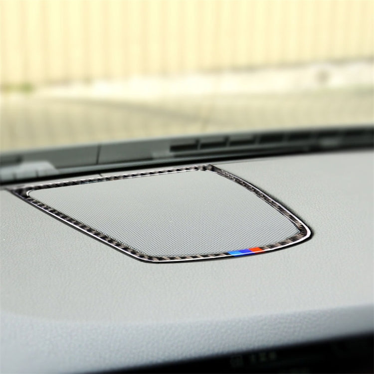 สามสีคาร์บอนไฟเบอร์รถเครื่องดนตรีแตรใหญ่กรอบสติกเกอร์ตกแต่งสำหรับ BMW 5 Series F10 2011-2017, Instrument Big Horn Frame (Three Color), Instrument Big Horn  Frame