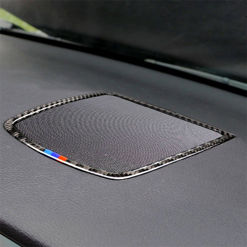 คาร์บอนไฟเบอร์รถเครื่องดนตรีแตรใหญ่กรอบสติกเกอร์ตกแต่งสำหรับ BMW 5 Series GT F07 2010-2016, Instrument Big Horn Frame(Three Color), Instrument Big Horn Frame