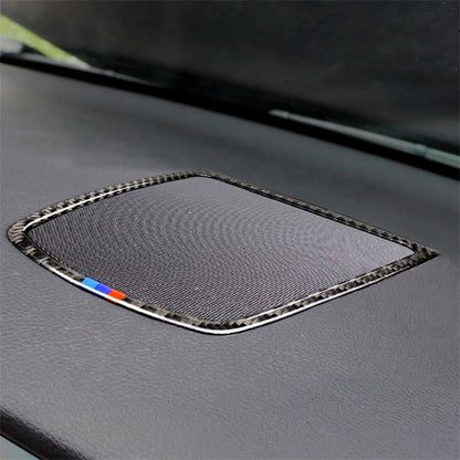 คาร์บอนไฟเบอร์รถเครื่องดนตรีแตรใหญ่กรอบสติกเกอร์ตกแต่งสำหรับ BMW 5 Series GT F07 2010-2016, Instrument Big Horn Frame(Three Color), Instrument Big Horn Frame