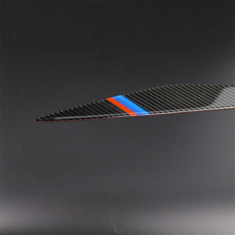 สามสีคาร์บอนไฟเบอร์รถยนต์โคมไฟคิ้วสติกเกอร์ตกแต่งสำหรับ BMW ซีรีส์ 5 F10 2010-2013, Lamp Eyebrow(Three Color), Lamp  Eyebrow