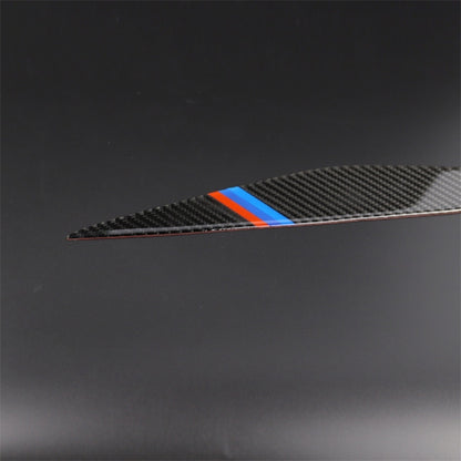 สามสีคาร์บอนไฟเบอร์รถยนต์โคมไฟคิ้วสติกเกอร์ตกแต่งสำหรับ BMW ซีรีส์ 5 F10 2010-2013, Lamp Eyebrow(Three Color), Lamp  Eyebrow