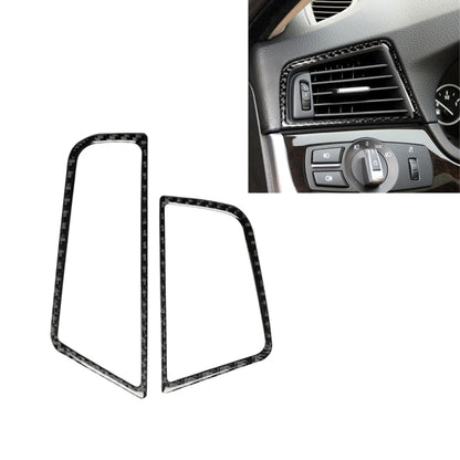 คาร์บอนไฟเบอร์รถด้านข้าง Air Outlet กรอบตกแต่งสติกเกอร์สำหรับ BMW 5 Series F10 2011-2017, เหมาะสำหรับขับรถด้านซ้าย, Side Air Outlet Frame