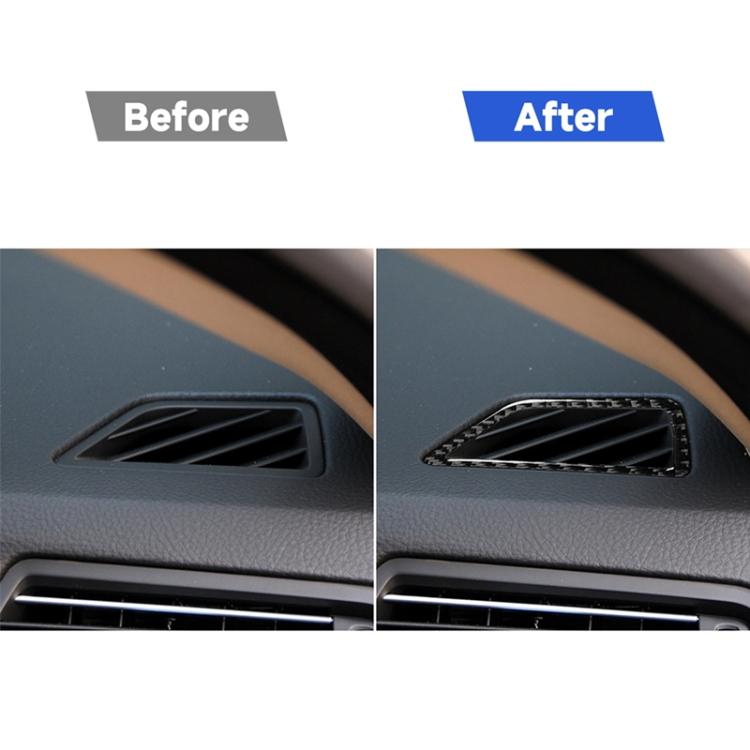 คาร์บอนไฟเบอร์รถ Air Outlet ตกแต่งสติกเกอร์สำหรับ BMW 5 Series F10 2011-2017, เหมาะสำหรับขับรถด้านซ้าย, Instrument Air Outlet