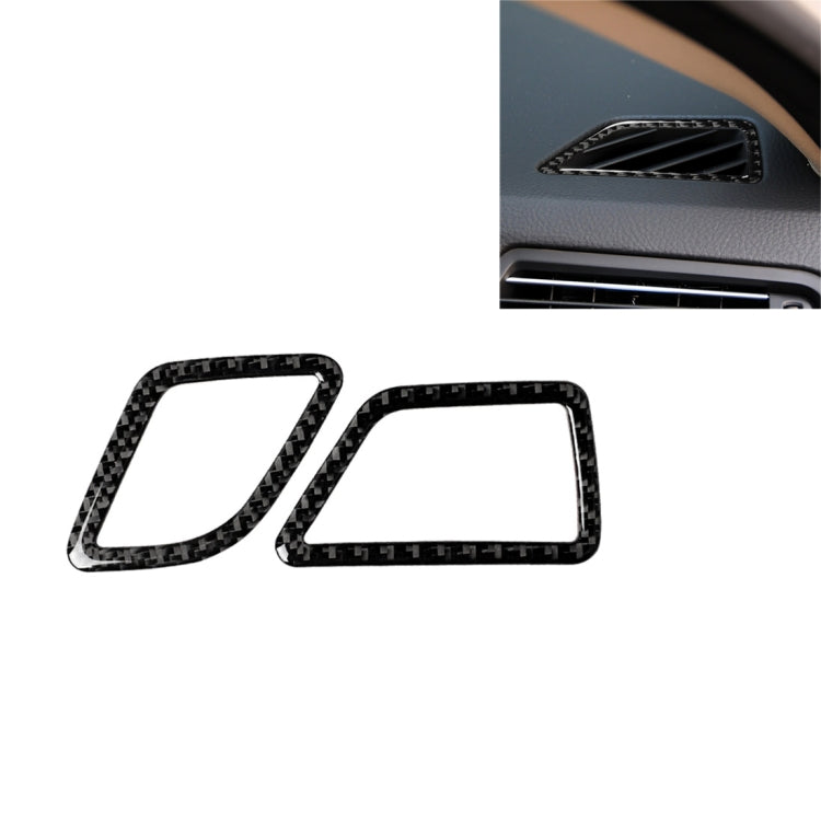 คาร์บอนไฟเบอร์รถ Air Outlet ตกแต่งสติกเกอร์สำหรับ BMW 5 Series F10 2011-2017, เหมาะสำหรับขับรถด้านซ้าย, Instrument Air Outlet