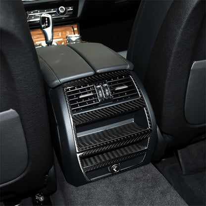 สามสีคาร์บอนไฟเบอร์รถด้านหลัง Air Outlet กรอบตกแต่งสติกเกอร์สำหรับ BMW 5 Series F10 2011-2017, Rear Air Outlet Frame(Three Color), Rear Air Outlet Frame
