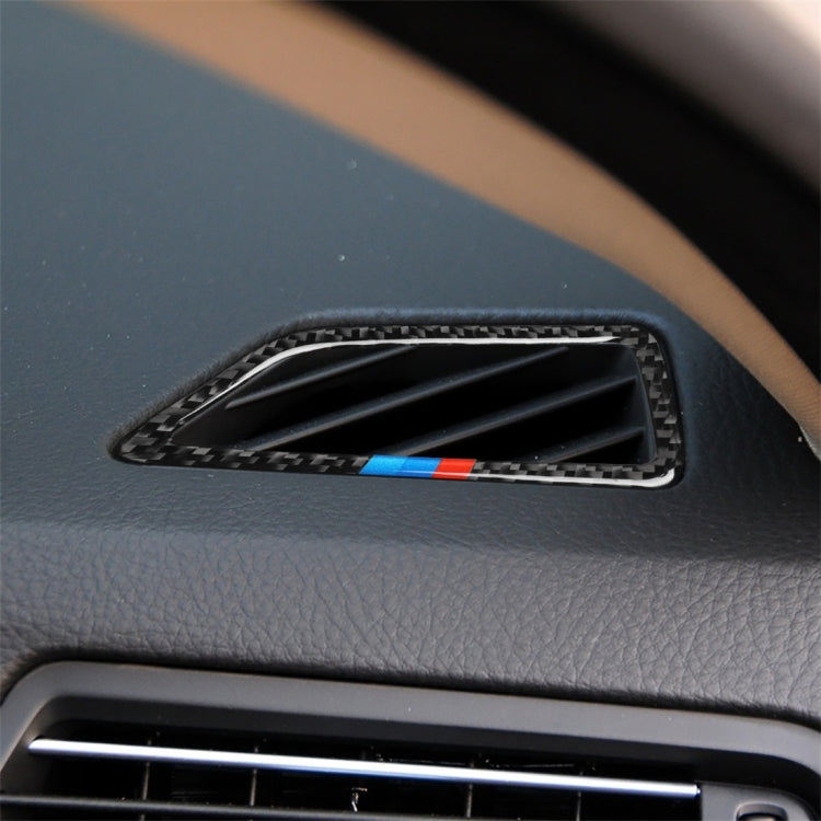 คาร์บอนไฟเบอร์รถ Air Outlet ตกแต่งสติกเกอร์สำหรับ BMW 5 Series F07 5GT 535i 2010-2016, เหมาะสำหรับขับรถด้านซ้าย, Instrument Air Outlet(Three Color), Instrument Air  Outlet