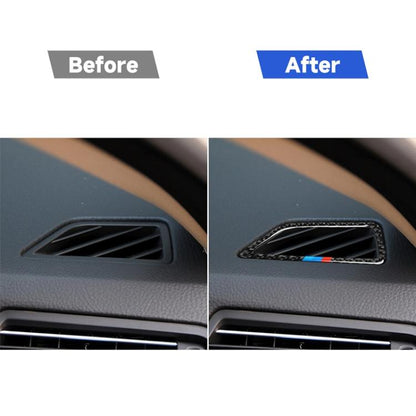 คาร์บอนไฟเบอร์รถ Air Outlet ตกแต่งสติกเกอร์สำหรับ BMW 5 Series F07 5GT 535i 2010-2016, เหมาะสำหรับขับรถด้านซ้าย, Instrument Air Outlet(Three Color), Instrument Air  Outlet