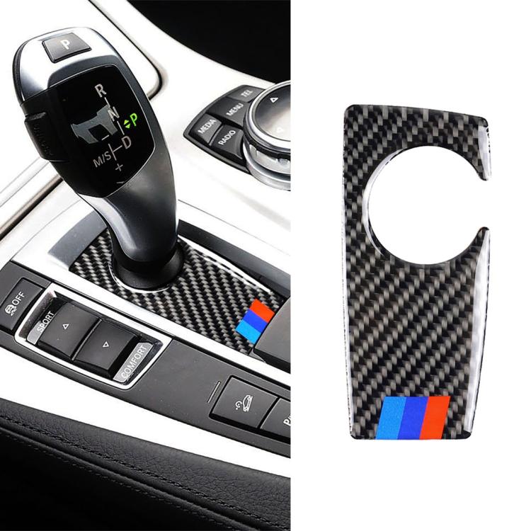 คาร์บอนไฟเบอร์รถ Handbrake ด้านล่างแผงสติกเกอร์ตกแต่งสำหรับ BMW 5 Series F07 F10 F25 F26 / GT X3 X4 2009-2016, เหมาะสำหรับขับรถด้านซ้าย, Handbrake Below Panel(Three Color), Handbrake Below Panel