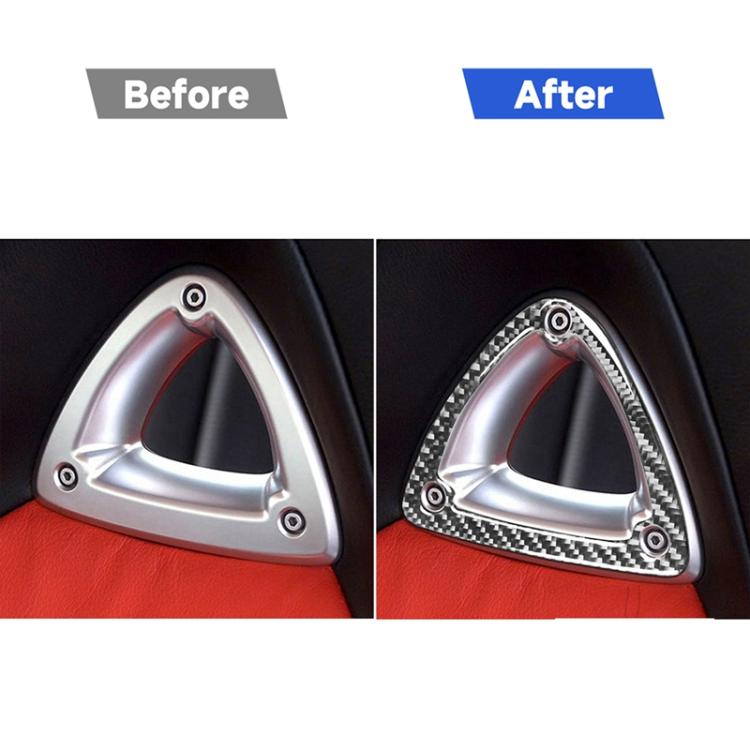 รถคาร์บอนไฟเบอร์ที่นั่งตกแต่งสติกเกอร์สำหรับ MAZDA RX8 2004-2008,ซ้ายและขวา Universal, Seat Headrest