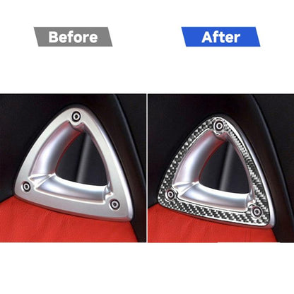 รถคาร์บอนไฟเบอร์ที่นั่งตกแต่งสติกเกอร์สำหรับ MAZDA RX8 2004-2008,ซ้ายและขวา Universal, Seat Headrest