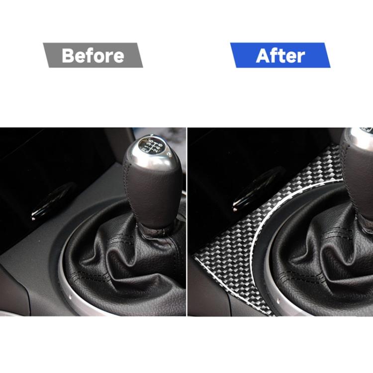 คาร์บอนไฟเบอร์ตำแหน่งเกียร์คอนโซลด้านบนตกแต่งสติกเกอร์สำหรับ Mazda RX8 2004-2008, ซ้ายและขวา Universal, Gear Position Console Upper