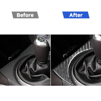 คาร์บอนไฟเบอร์ตำแหน่งเกียร์คอนโซลด้านบนตกแต่งสติกเกอร์สำหรับ Mazda RX8 2004-2008, ซ้ายและขวา Universal, Gear Position Console Upper
