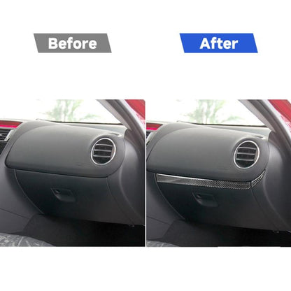 2 ใน 1 คาร์บอนไฟเบอร์ผู้โดยสารด้านข้างเก็บสติกเกอร์ตกแต่งสำหรับ Mazda RX8 2004-2008, ซ้ายและขวา Universal, Passenger Side Storage