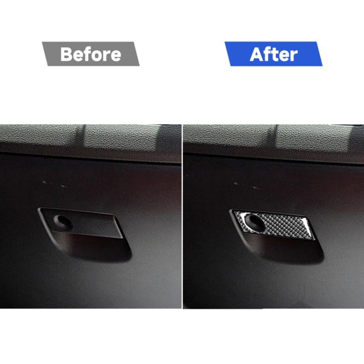 คาร์บอนไฟเบอร์ถุงมือกล่องกล่องสติกเกอร์ตกแต่งสำหรับ Mazda RX8 2004-2008, ซ้ายและขวา Universal, Glove Box Storage Box Handle