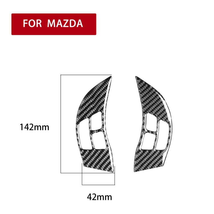 2 ชิ้นรถคาร์บอนไฟเบอร์พวงมาลัยสติกเกอร์ตกแต่งสำหรับมาสด้า RX8 2004-2008, ซ้ายและขวาไดรฟ์สากล, Steering Wheel A