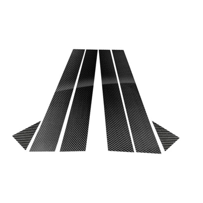รถคาร์บอนไฟเบอร์ B เสาสติกเกอร์ตกแต่งสำหรับ Audi A6 2012-2018 ซ้ายและขวาไดรฟ์ Universal, For Audi A6 2012-2018