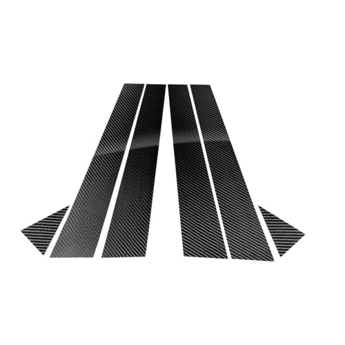 รถคาร์บอนไฟเบอร์ B เสาสติกเกอร์ตกแต่งสำหรับ Audi A6 2012-2018 ซ้ายและขวาไดรฟ์ Universal, For Audi A6 2012-2018