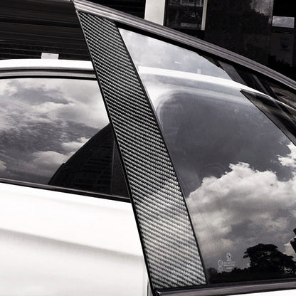 รถคาร์บอนไฟเบอร์ B เสาสติกเกอร์ตกแต่งสำหรับ Audi A6 2012-2018 ซ้ายและขวาไดรฟ์ Universal, For Audi A6 2012-2018